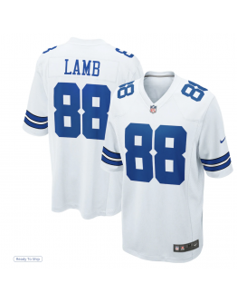 Men's Dallas Cowboys CeeDee Lamb Nike White Game Team Jersey