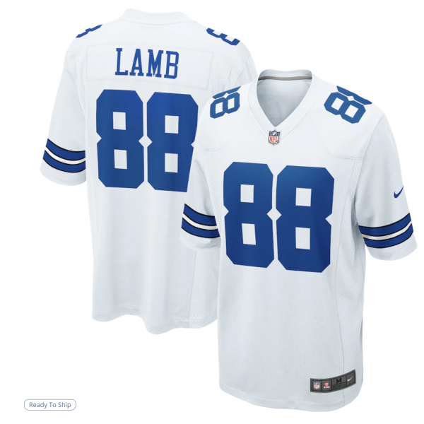 Men's Dallas Cowboys CeeDee Lamb Nike White Game Team Jersey