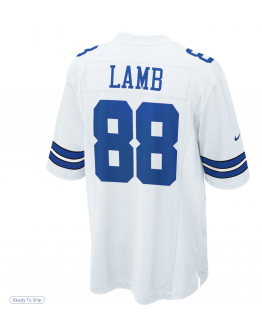 Men's Dallas Cowboys CeeDee Lamb Nike White Game Team Jersey