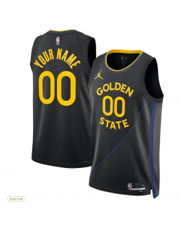 Unisex Golden State Warriors Jordan Brand Black 2024/25 Custom Swingman Jersey - Statement Edition