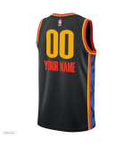 Unisex Oklahoma City Thunder Nike Black 2024/25 Custom Swingman Jersey - City Edition