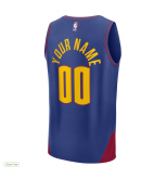 Men's Denver Nuggets Fanatics Navy Fast Break Custom Jersey - Icon Edition