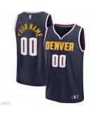 Men's Denver Nuggets Fanatics Navy Fast Break Custom Jersey - Icon Edition