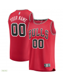 Men's Chicago Bulls Fanatics Red Fast Break Custom Replica Jersey - Icon Edition