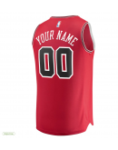 Men's Chicago Bulls Fanatics Red Fast Break Custom Replica Jersey - Icon Edition