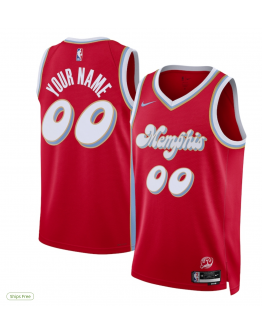 Unisex Memphis Grizzlies Nike Red 2024/25 Custom Swingman Jersey - City Edition