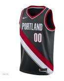 Men's Portland Trail Blazers Nike Black Swingman Custom Jersey - Icon Edition