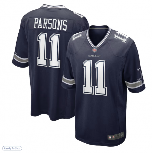 Men's Dallas Cowboys Micah Parsons Nike Navy Game Jersey