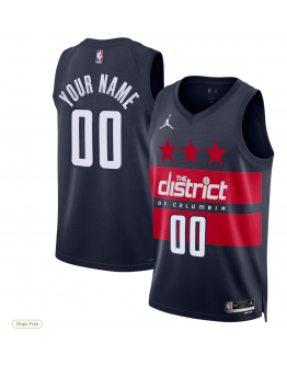 Unisex Washington Wizards Jordan Brand Navy 2024/25 Custom Swingman Jersey - Statement Edition