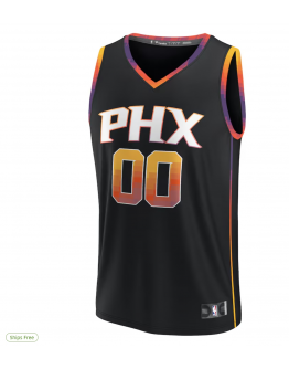 Men's Phoenix Suns Fanatics Black Fast Break Custom Replica Jersey - Statement Edition