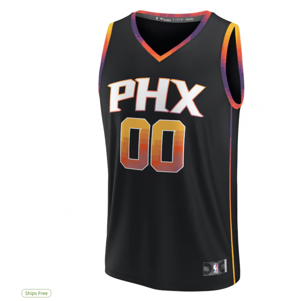 Men's Phoenix Suns Fanatics Black Fast Break Custom Replica Jersey - Statement Edition