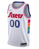 Unisex Philadelphia 76ers Nike White 2024/25 Custom Swingman Jersey - City Edition