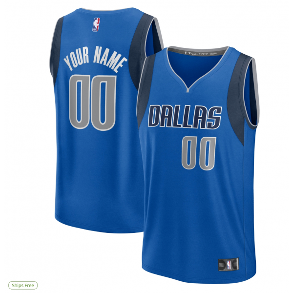 Men's Dallas Mavericks Fanatics Navy Custom Fast Break Jersey - Statement Edition