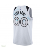 Unisex Minnesota Timberwolves Nike White 2024/25 Custom Swingman Jersey - City Edition