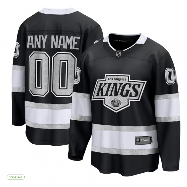 Men's Los Angeles Kings Fanatics Black Home Breakaway Custom Jersey