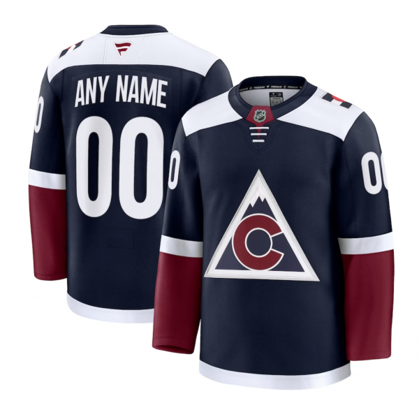 Men's Colorado Avalanche Fanatics Navy Alternate Premium Custom Jersey