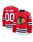 Men's Chicago Blackhawks Fanatics Red Home Premium Custom Jersey