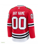 Men's Chicago Blackhawks Fanatics Red Home Premium Custom Jersey