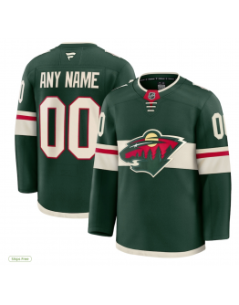 Men's Minnesota Wild Fanatics White Away Premium Custom Jersey