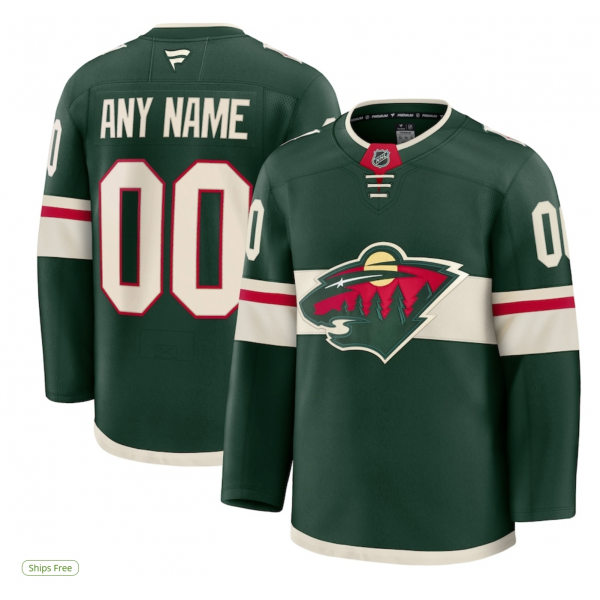 Men's Minnesota Wild Fanatics White Away Premium Custom Jersey