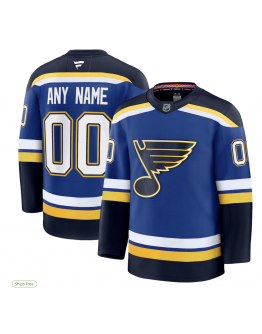 Men's St. Louis Blues Fanatics White Away Premium Custom Jersey