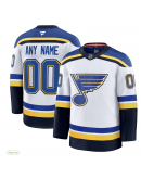 Men's St. Louis Blues Fanatics White Away Premium Custom Jersey