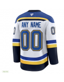 Men's St. Louis Blues Fanatics White Away Premium Custom Jersey