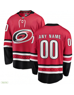 Men's Carolina Hurricanes Fanatics Black Home Breakaway Custom Jersey