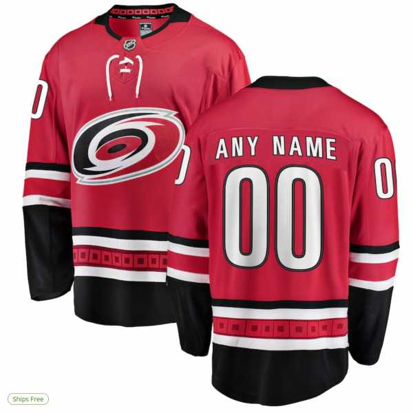 Men's Carolina Hurricanes Fanatics Black Home Breakaway Custom Jersey