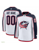 Men's Columbus Blue Jackets Fanatics White Away Premium Custom Jersey