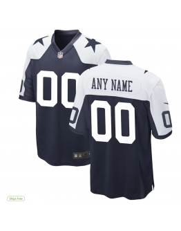 Men's Dallas Cowboys Nike Navy Alternate Custom Game Jersey