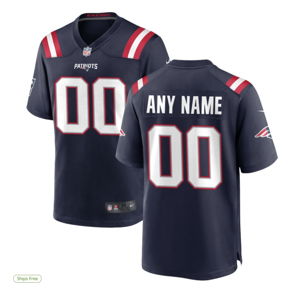 Men's New England Patriots Nike Alternate Custom Jersey