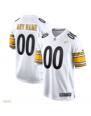 Men's Pittsburgh Steelers Nike White Game Custom Jersey