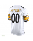 Men's Pittsburgh Steelers Nike White Game Custom Jersey