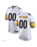 Men's Nike White Pittsburgh Steelers Custom Game Jersey