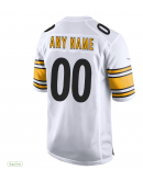 Men's Nike White Pittsburgh Steelers Custom Game Jersey