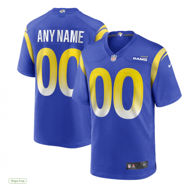 Men's Nike Los Angeles Rams Bone Custom Game Jersey