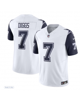 Men's Dallas Cowboys Trevon Diggs Nike White Vapor F.U.S.E. Limited Jersey