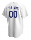 Men's Los Angeles Dodgers Nike White Home Replica Custom Jersey