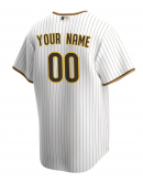 Men's San Diego Padres Nike White Home Replica Custom Jersey