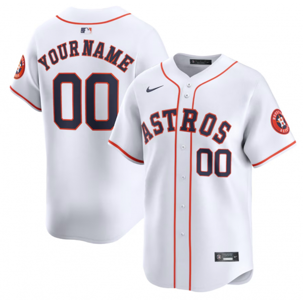 Men's Houston Astros Nike White Home Limited Custom Jersey