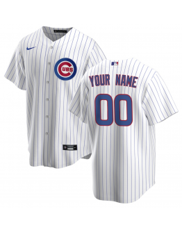 Men's Chicago Cubs Nike White Home Replica Custom Jersey