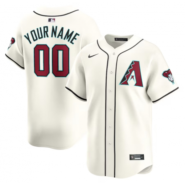 Men's Arizona Diamondbacks Nike White Home Limited Custom Jersey