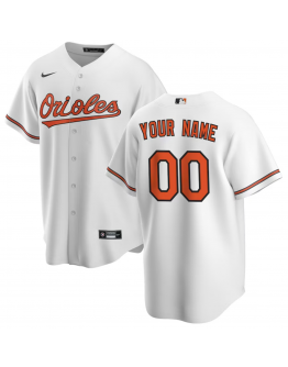 Men's Baltimore Orioles Nike White Home Replica Custom Jersey