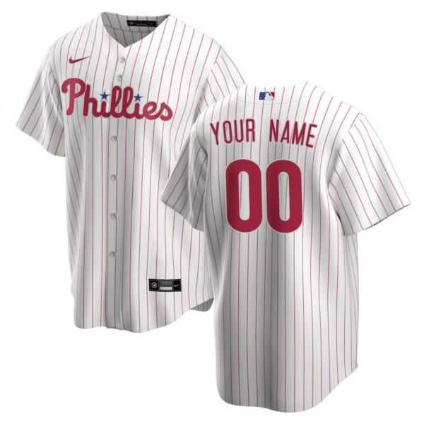 Men's Philadelphia Phillies Nike White Home Replica Custom Jersey