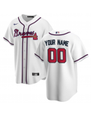 Men's Atlanta Braves Nike White Home Replica Custom Jersey