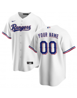 Men's Texas Rangers Nike White Home Replica Custom Jersey