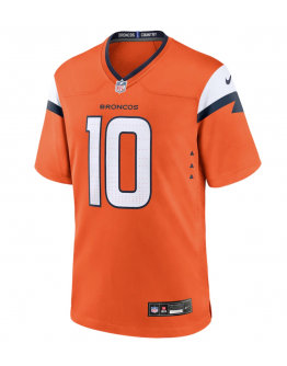 Men's Denver Broncos Bo Nix Nike Orange Player Game Jersey