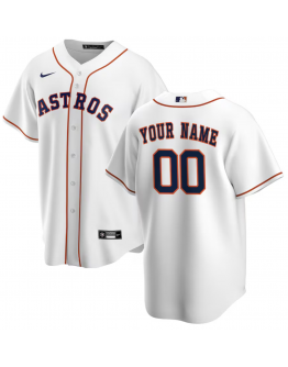 Men's Houston Astros Nike White Home Replica Custom Jersey