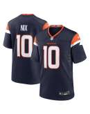 Men's Denver Broncos Bo Nix Nike Navy Alternate Game Jersey